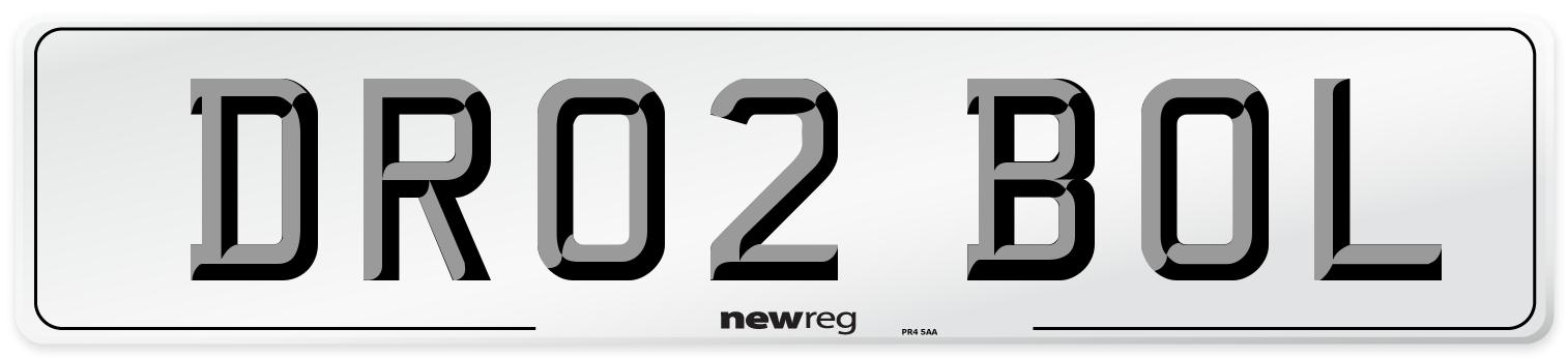 DR02 BOL Number Plate from New Reg